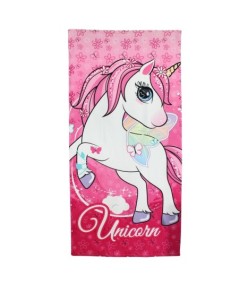 Serviette polyester unicorn.